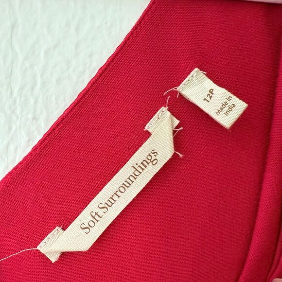 SOFT SURROUNDINGS Women's Crinkle-chiffon maxi Romance Charmonte Dress Size 12P - Picture 7 of 10